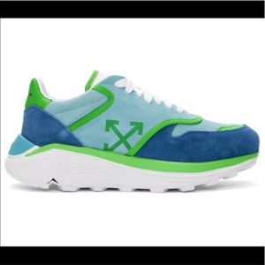 Off white blue green sneakers